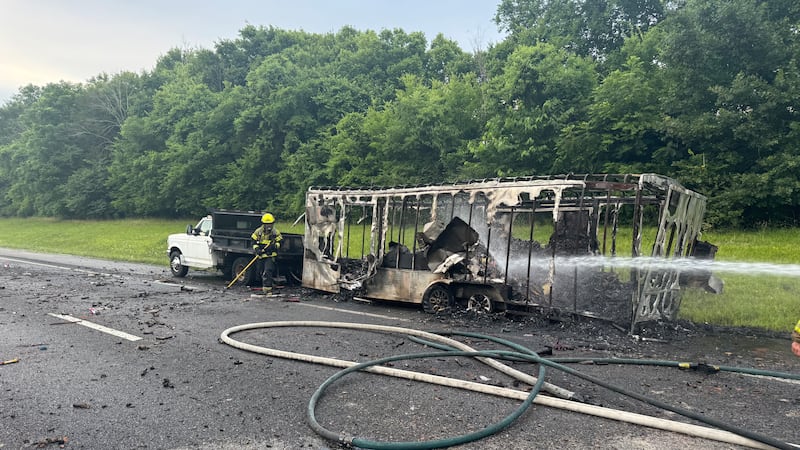 The fire caused multiple explosions