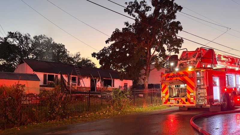 A house was heavily damaged by a fire in Antioch early Wednesday morning.