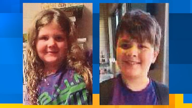 Aaliyah Moser, 7, and Lucas Moser, 9