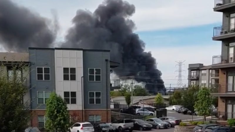 Large plume of smoke seen across Nashville