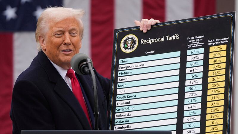 ARCHIVO – El presidente estadounidense Donald Trump habla en un evento para anunciar nuevos...