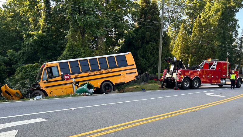A DeKalb County bus crashed in Stonecrest on Tuesday morning.