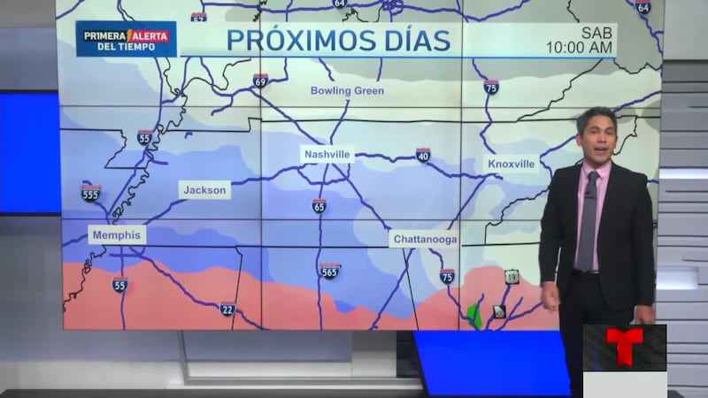 Si el pronóstico se cumple, Nashville experimentará la mayor nevada registrada desde 1892