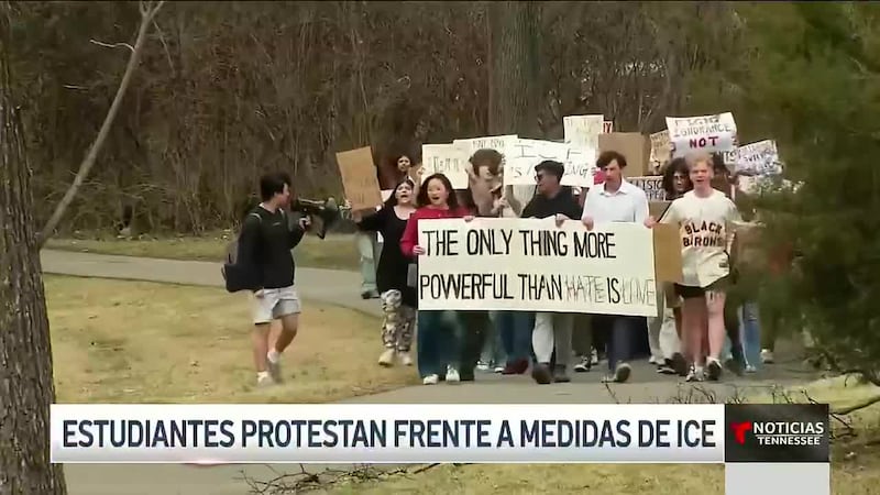 Alumnos de la escuela secundaria Ravenwood en Brentwood realizaron una protesta para exigir la...