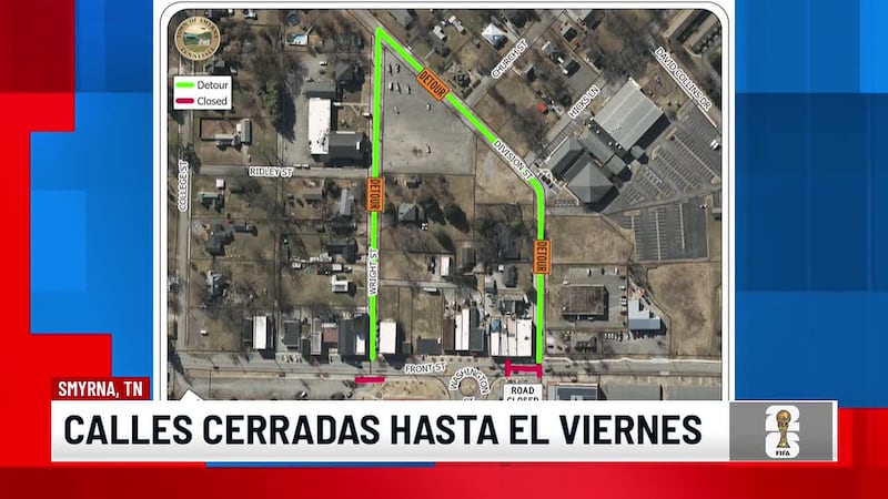 Calles cerradas en Smyrna por trabajos de construcción, extreme precauciones