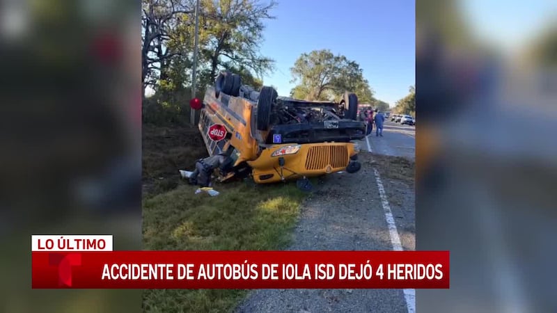 Cuatro personas terminan heridas después de un accidente involucrando a un autobús escolar en...